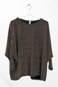 Italian Batwing Sleeve Round Neck Shimmer Top