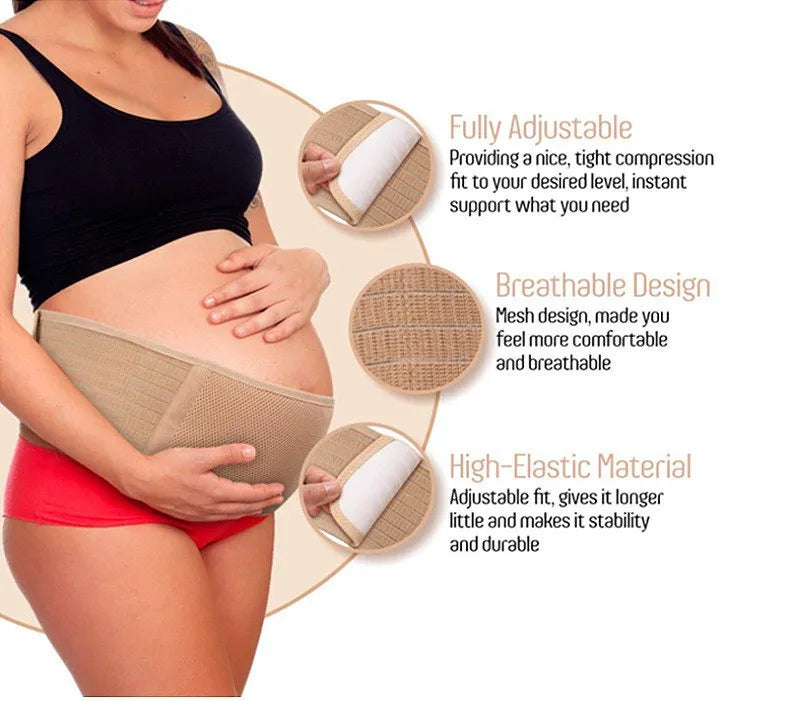 Adjustable Maternity Support Belt – Pregnancy Back & Belly Band Detailing 