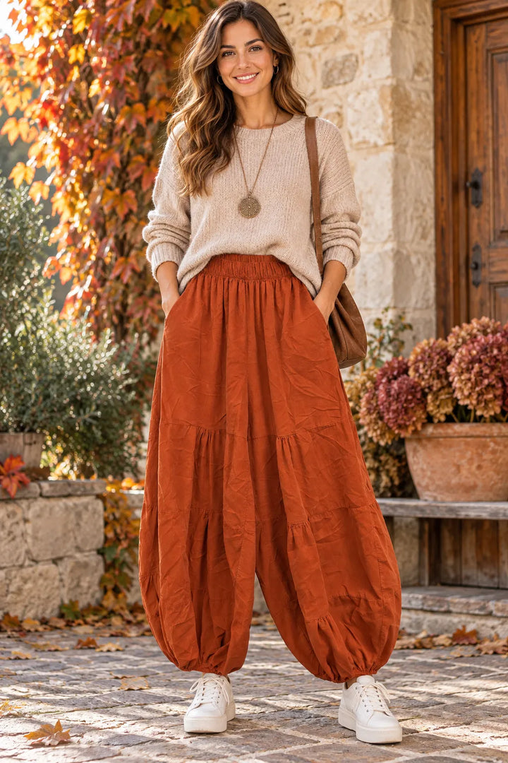 Corduroy Balloon Trousers