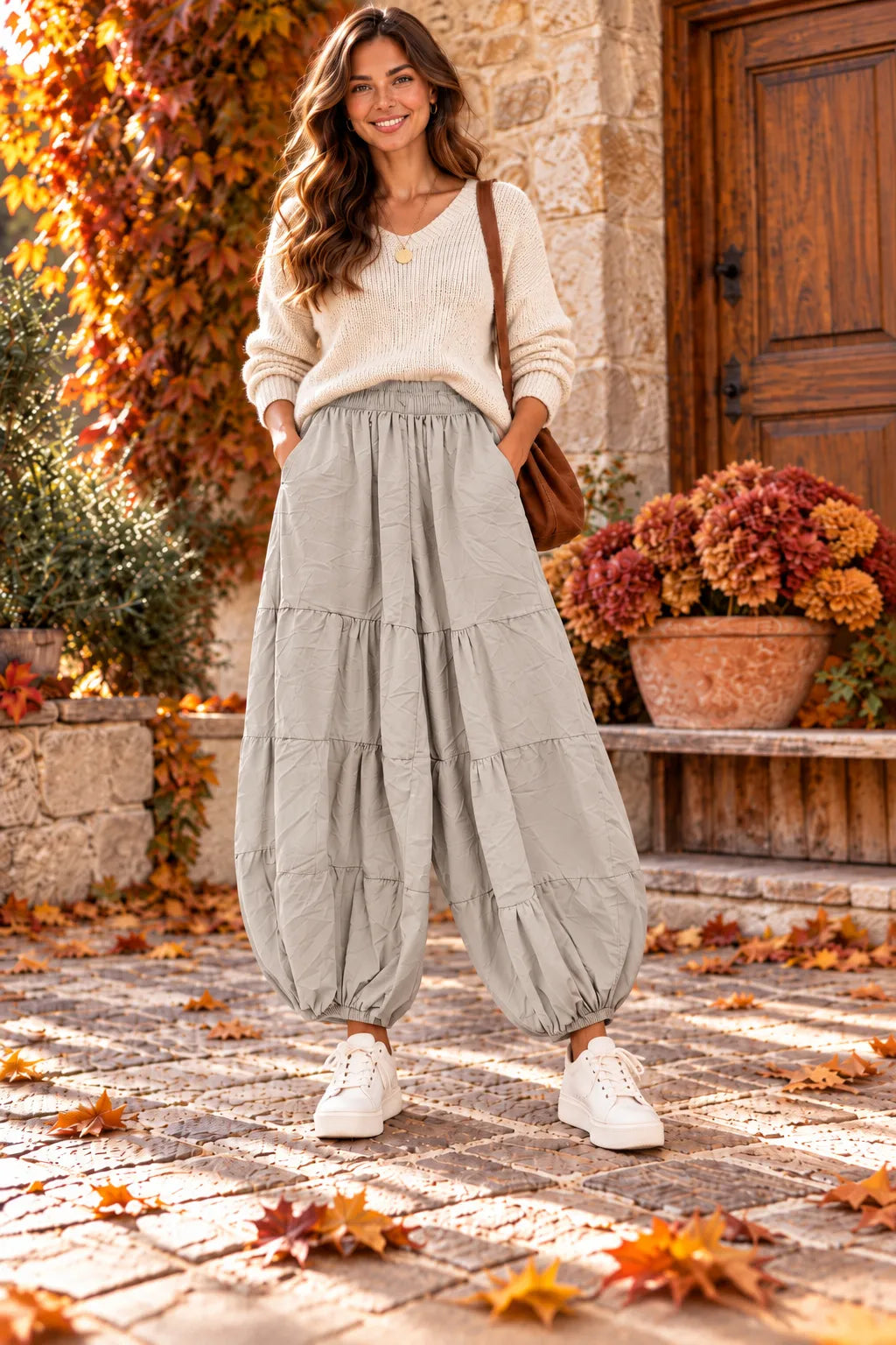 Corduroy Balloon Trousers