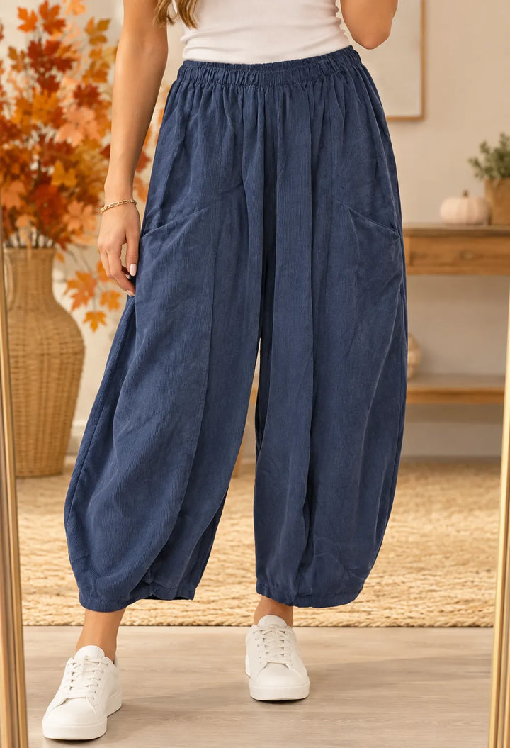Corduroy Wide Leg Trousers