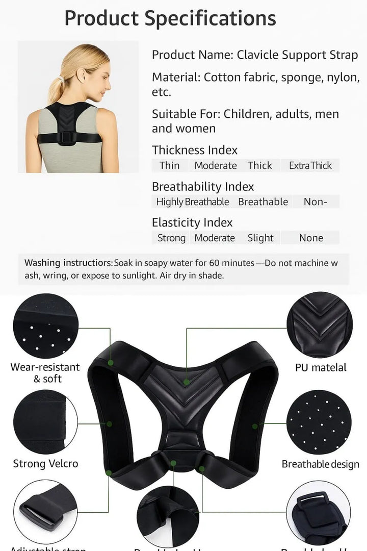 Black posture corrector Product Specifications 