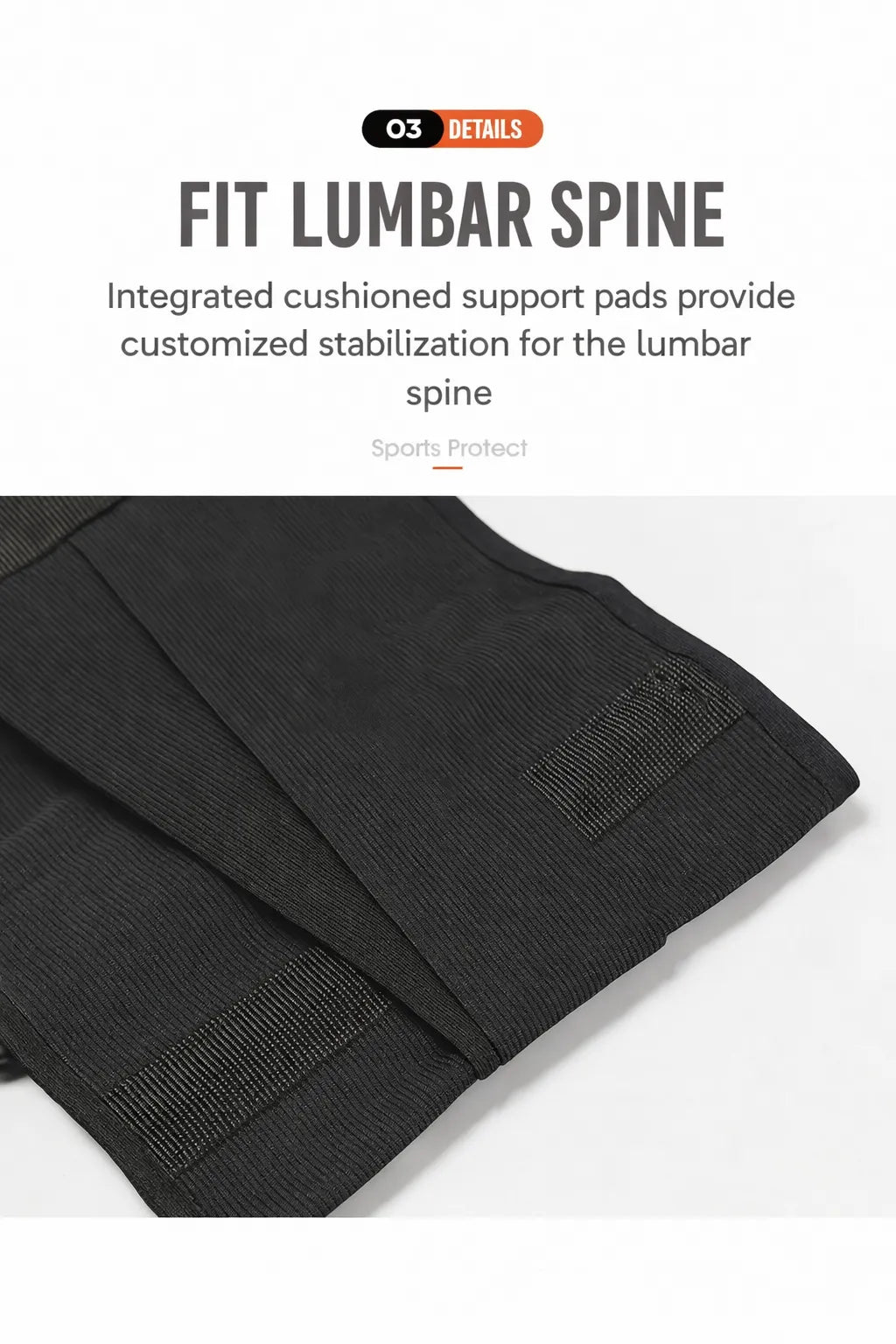 Lumbar Spine Support Belt with Shoulder Straps – Adjustable Back Brace (XS-2XL)