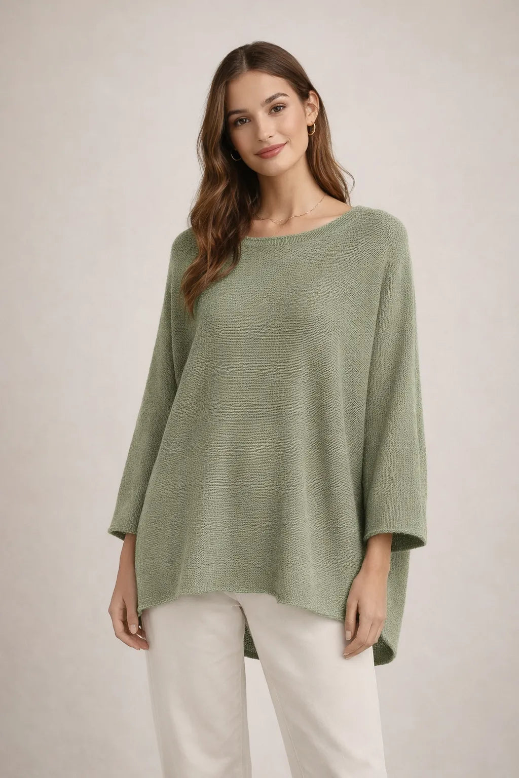 Chunky Knit Oversized Batwing Jumper Top