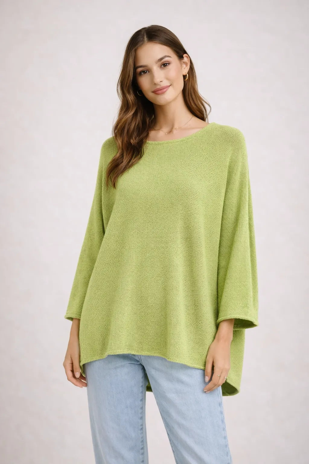 Chunky Knit Oversized Batwing Jumper Top