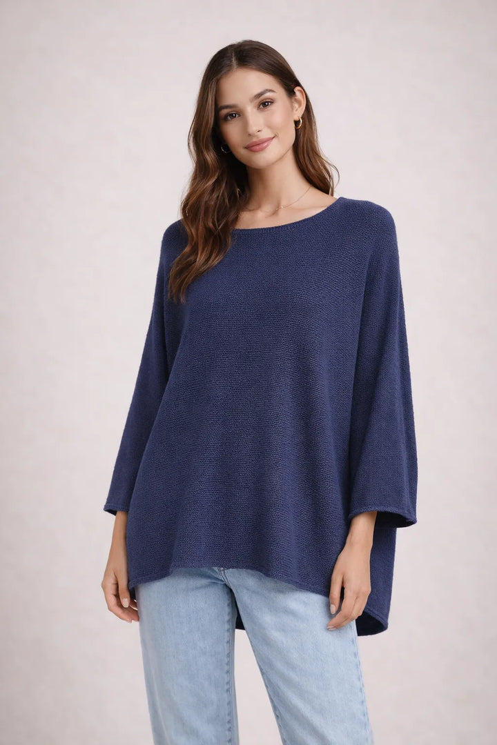 Chunky Knit Oversized Batwing Jumper Top