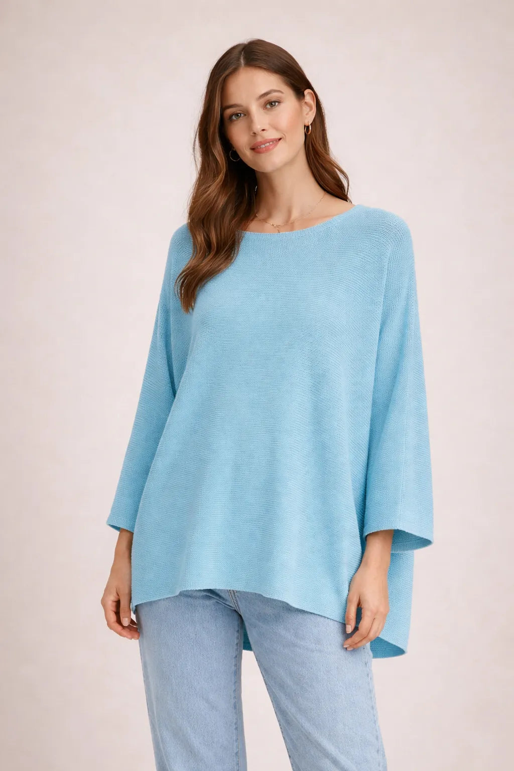 Chunky Knit Oversized Batwing Jumper Top