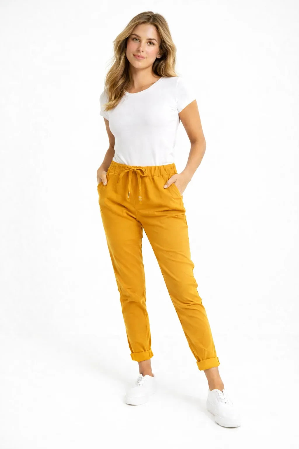 Made In Italy Plain Magic Pants