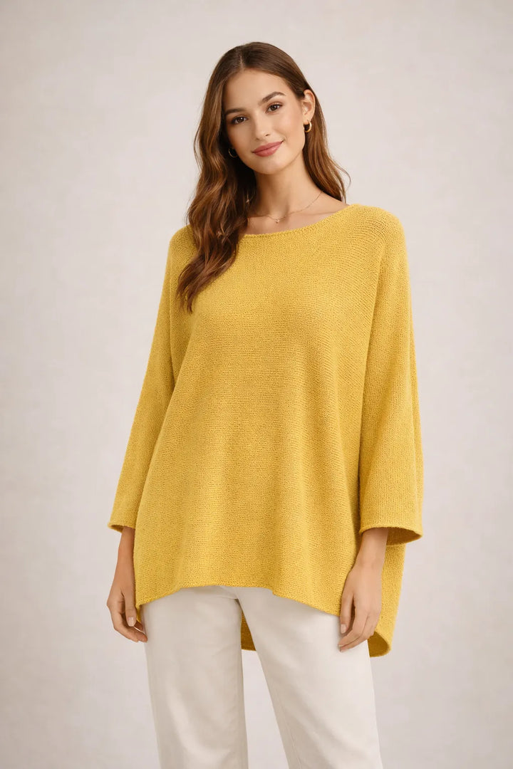 Chunky Knit Oversized Batwing Jumper Top