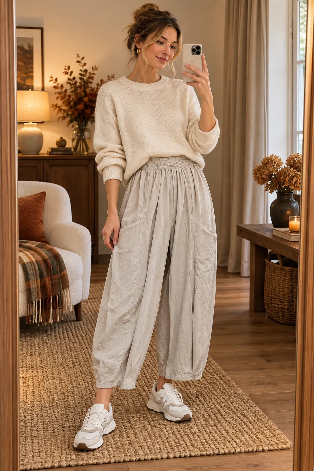 Corduroy Wide Leg Trousers