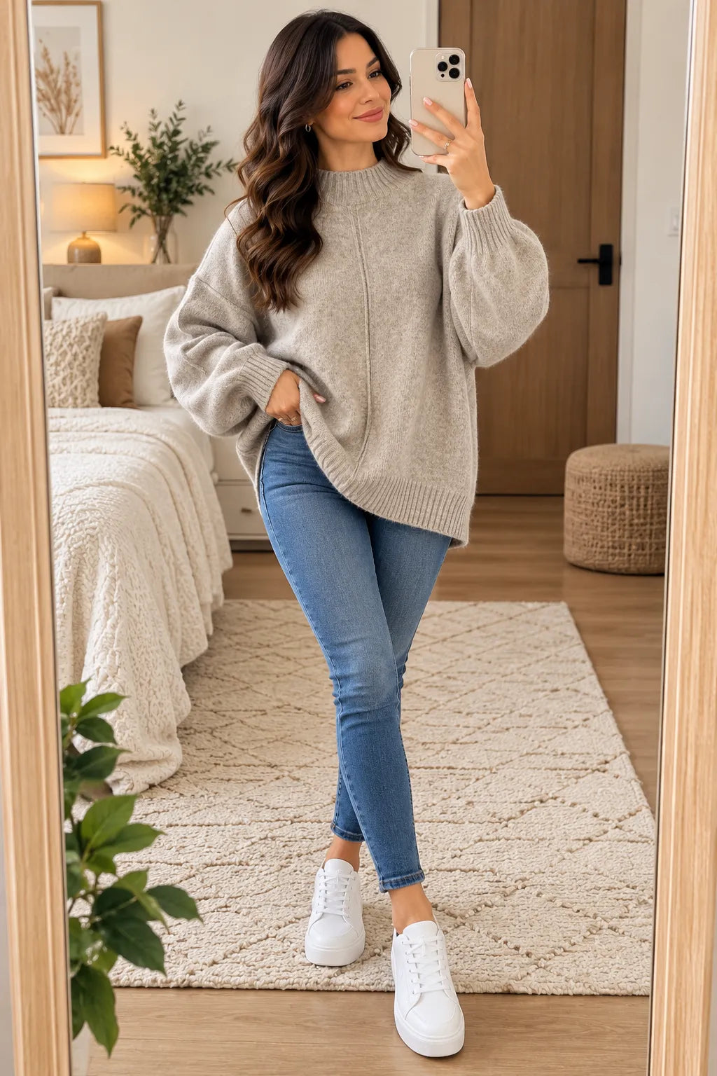 Oversized High Neck Jumper