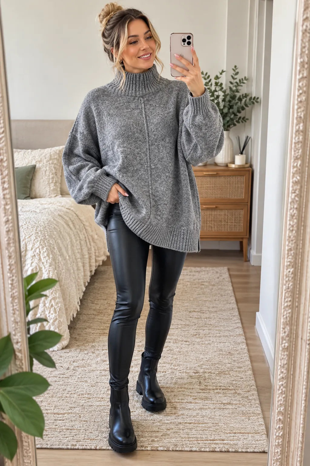 Oversized High Neck Jumper