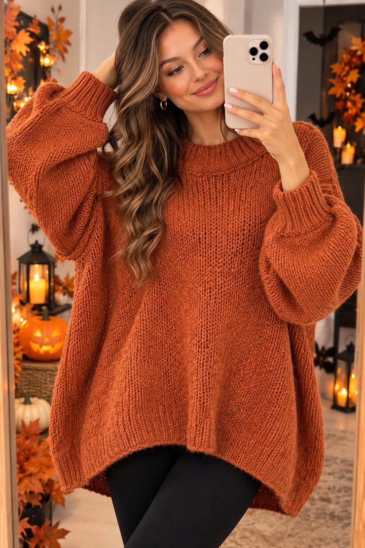 Oversized Chunky Knit Mohair Blend Jumper