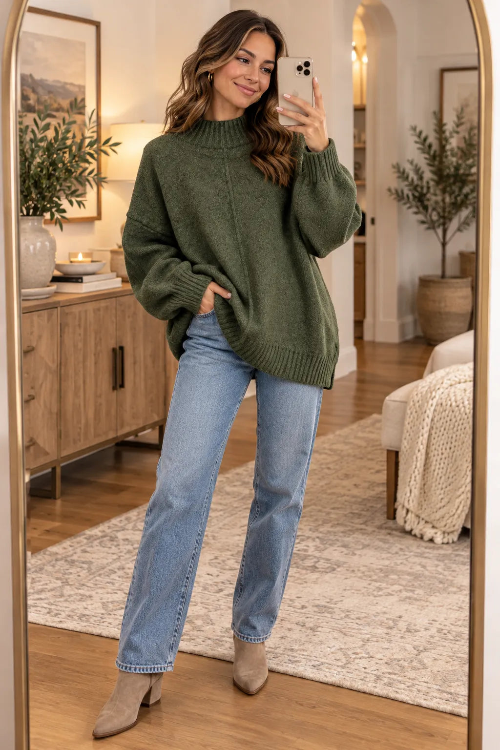 Oversized High Neck Jumper