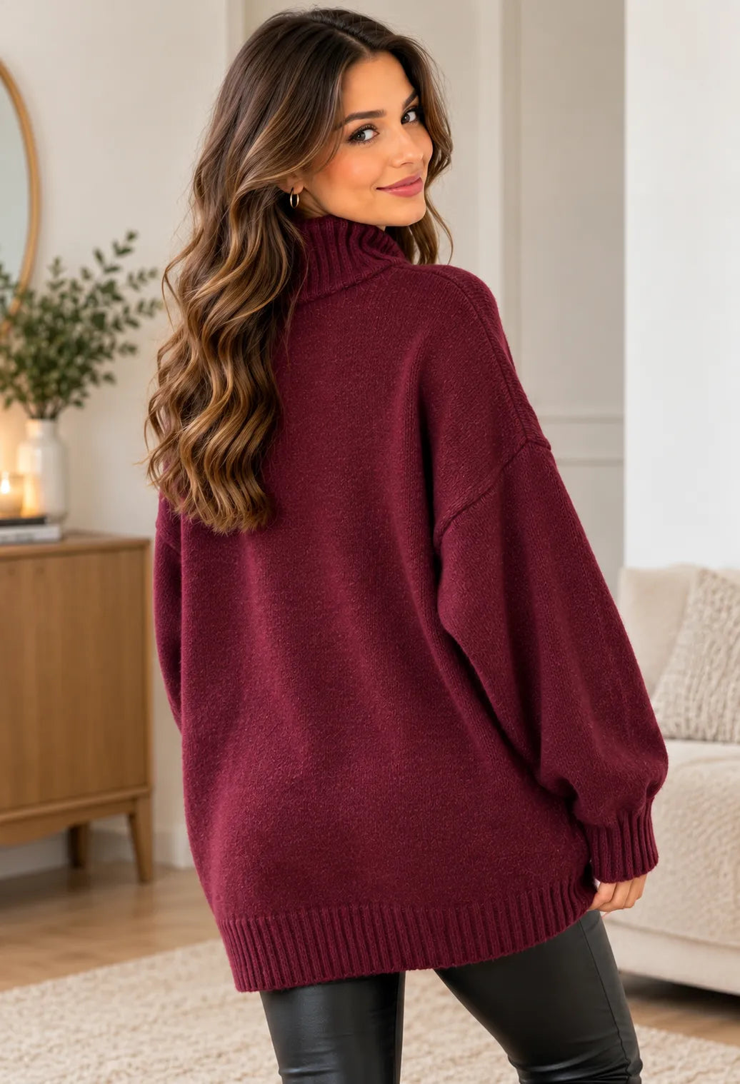 Oversized High Neck Jumper