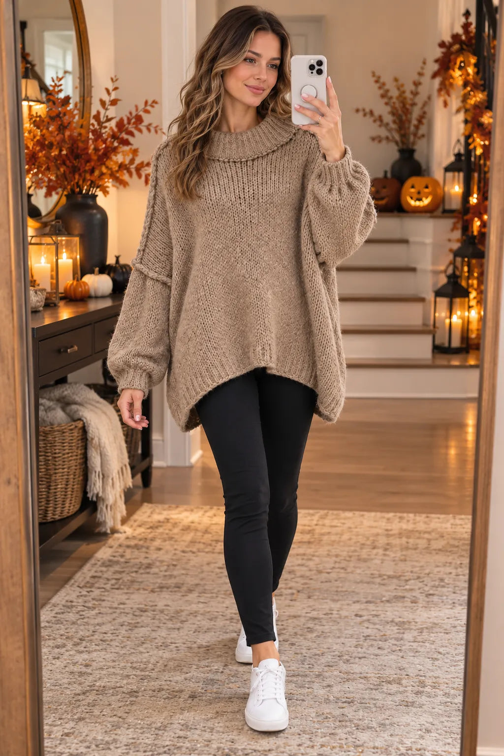 Oversized Chunky Knit Mohair Blend Jumper