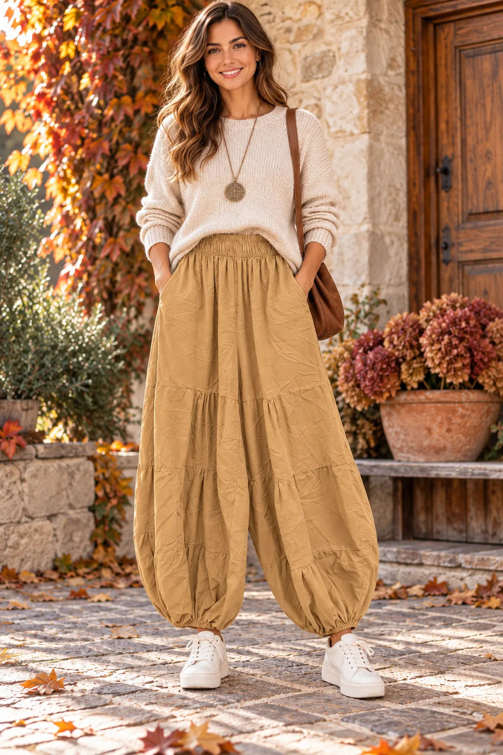 Corduroy Balloon Trousers