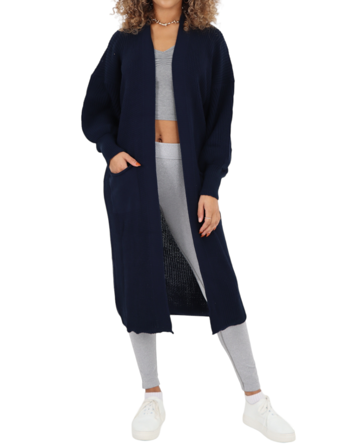 Chunky Knitted Oversized Open Front Cardigan