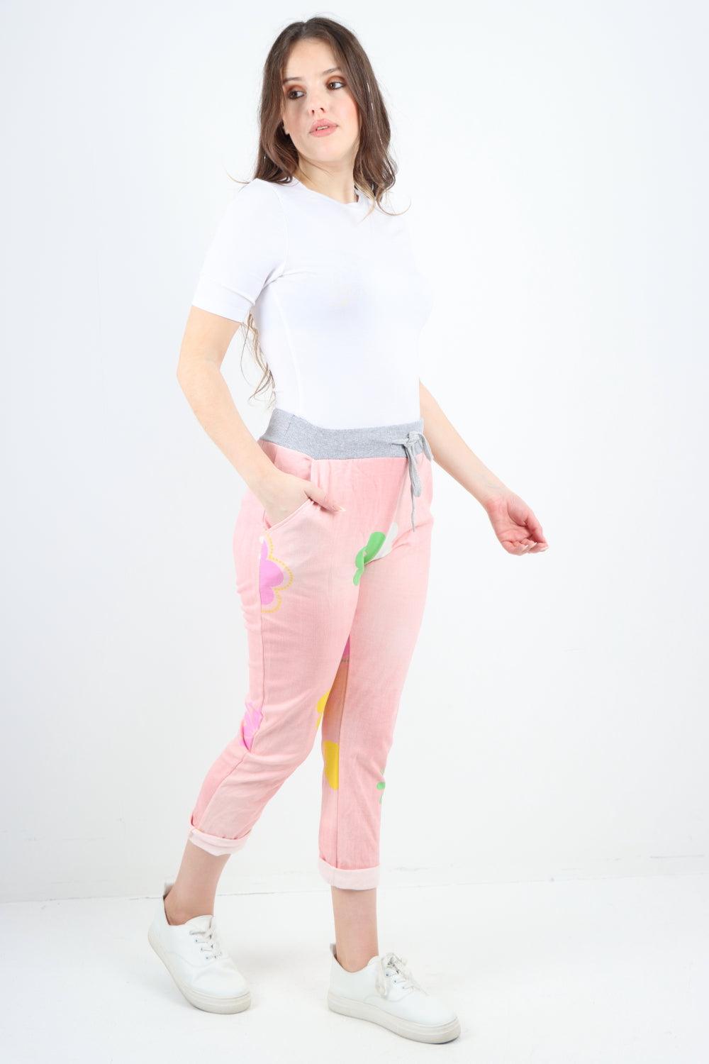 Ditsy Floral Printed Cotton Trousers - Lashra Fashion