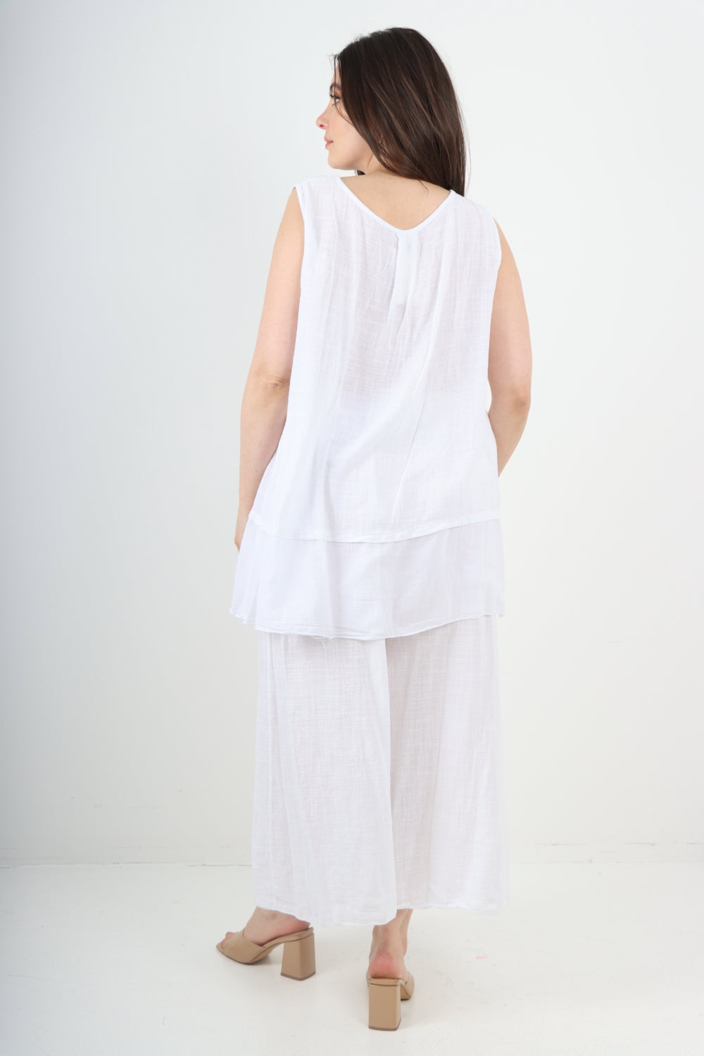 Cotton Sleeveless Vest Top & Palazzo Co-Ord Set