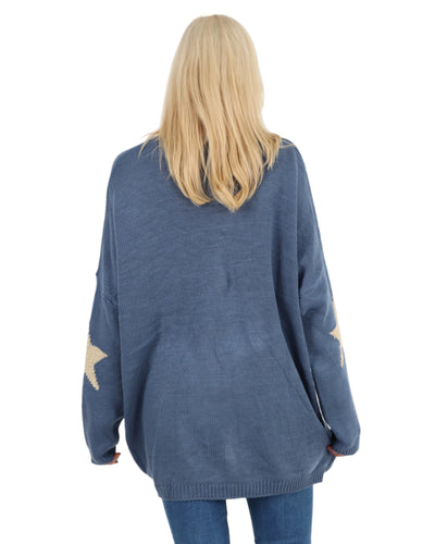 Plus Size Star Knitted Jumper