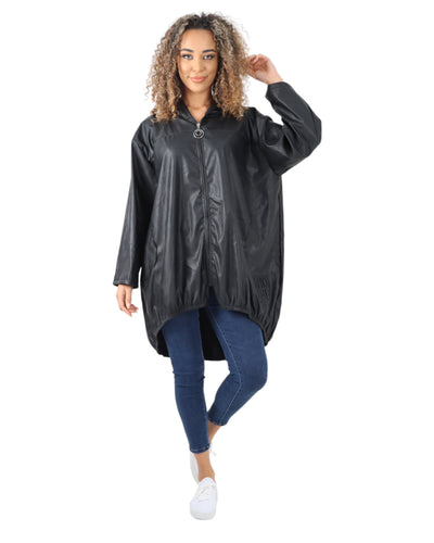 Made In Italy PU Leather Rain Jacket
