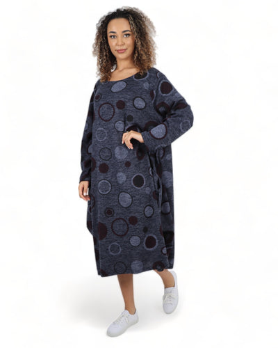Made In Italy Oversized Cocoon Midi Dress