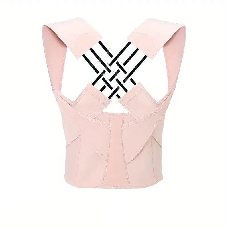 Nude Color waist trainer with adjustable straps on a white background