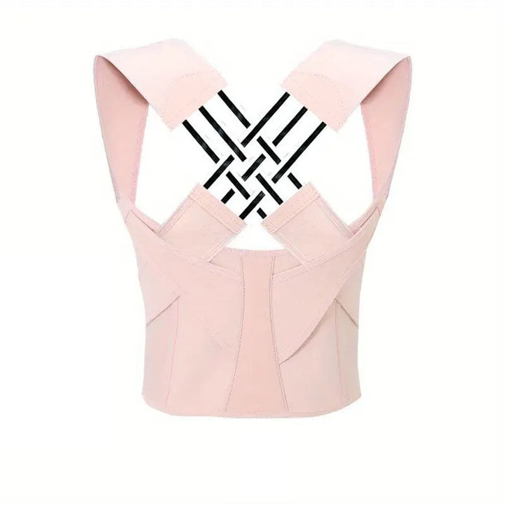 Nude Color waist trainer with adjustable straps on a white background