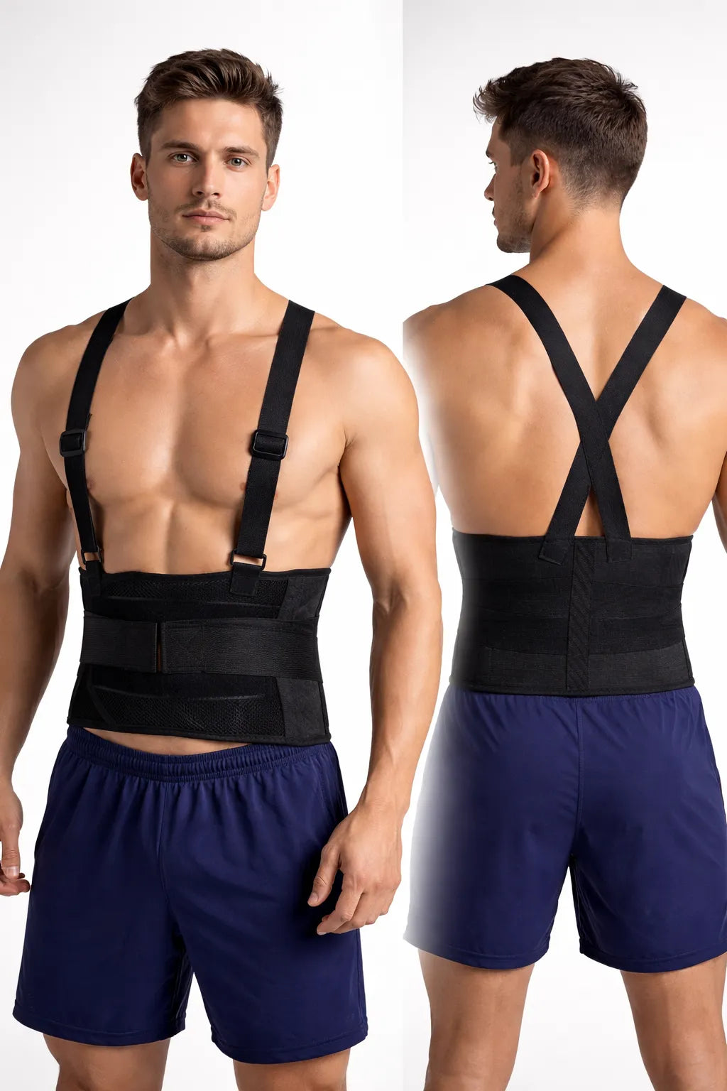  Spine Support Belt with Shoulder Straps