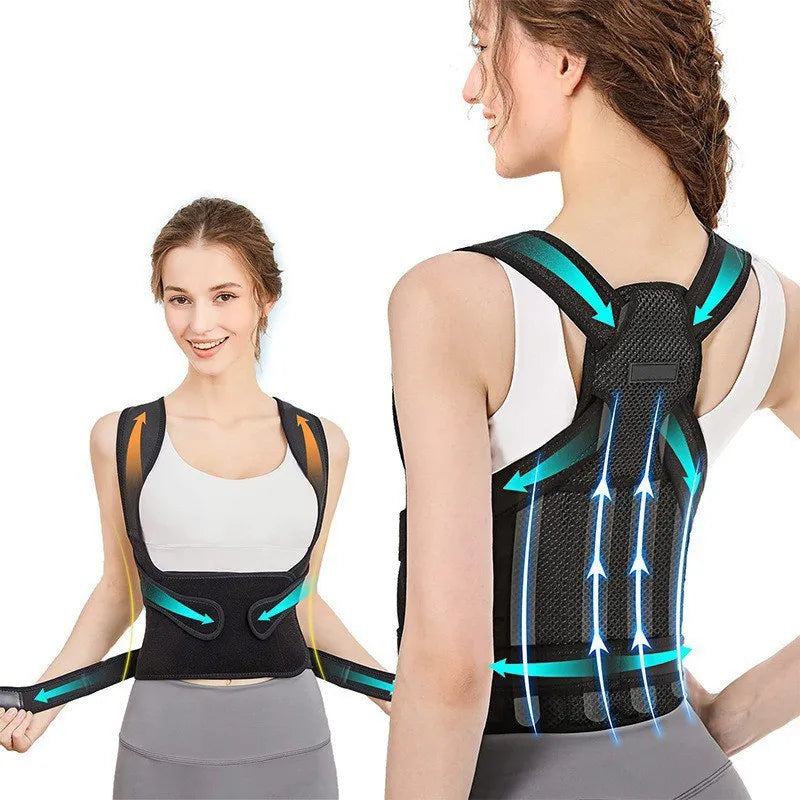 Womens Adjustable Posture Corrector Brace for Back & Shoulder Support