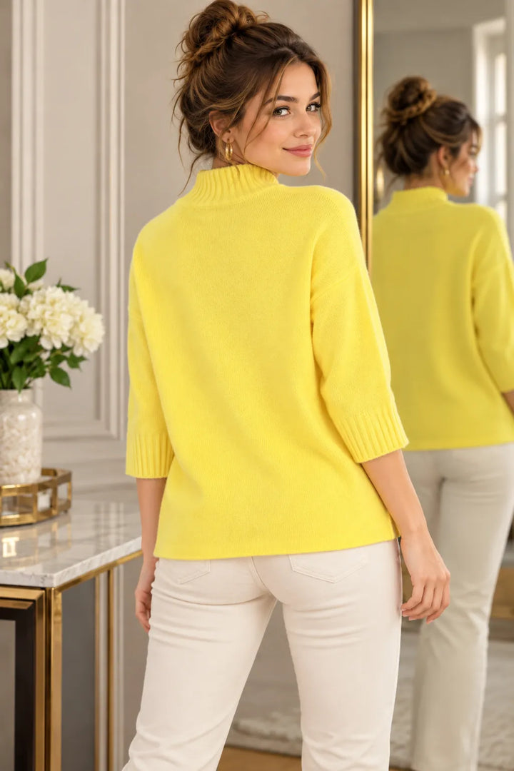 Ribbed High Neck Jumper Top