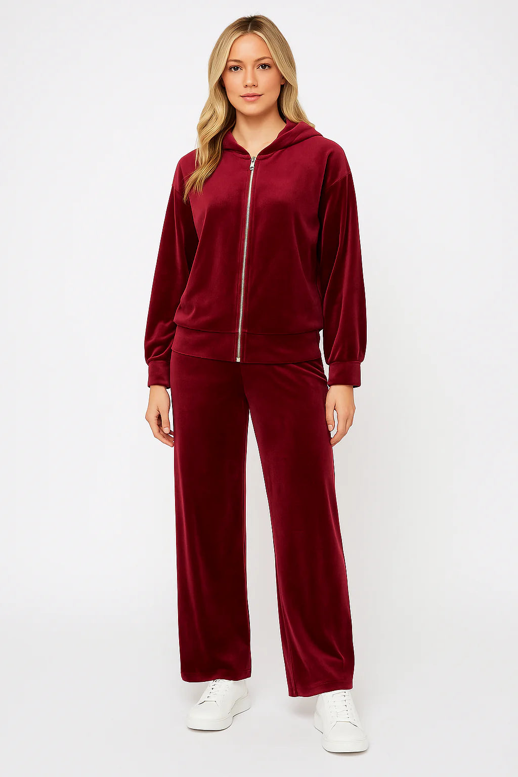 Italian Velour Hooded Loungewear Co Ord Set