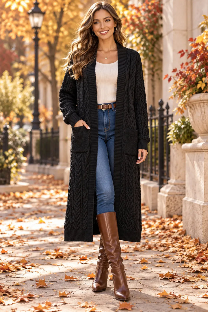 Chunky Knit Longline Cardigan