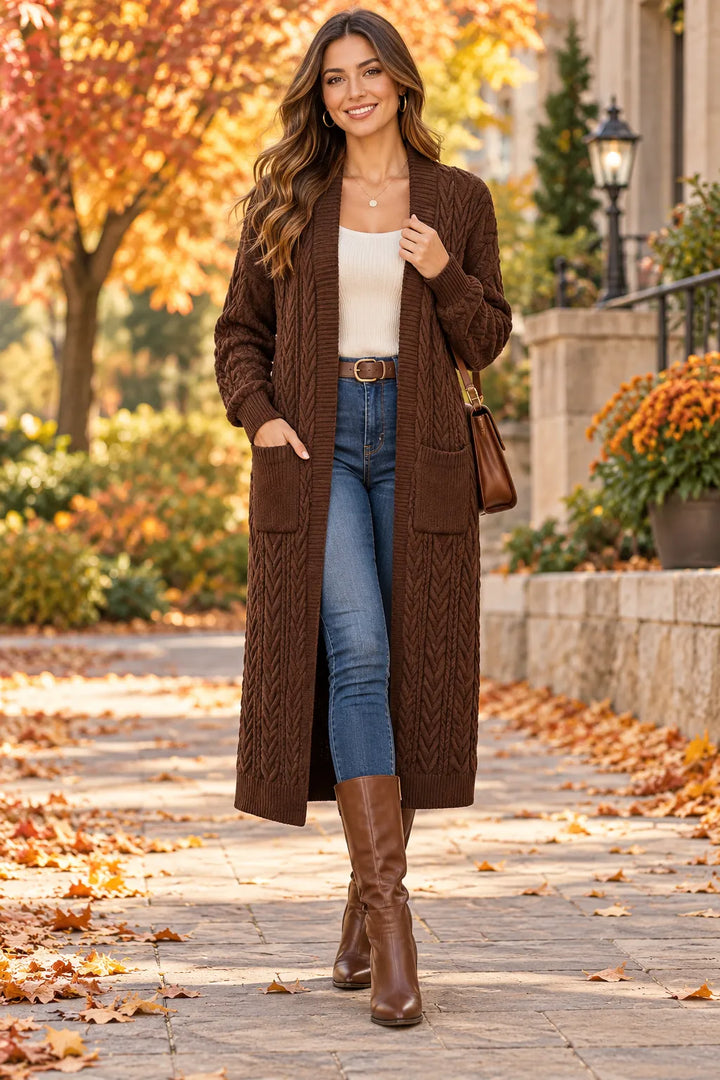 Chunky Knit Longline Cardigan