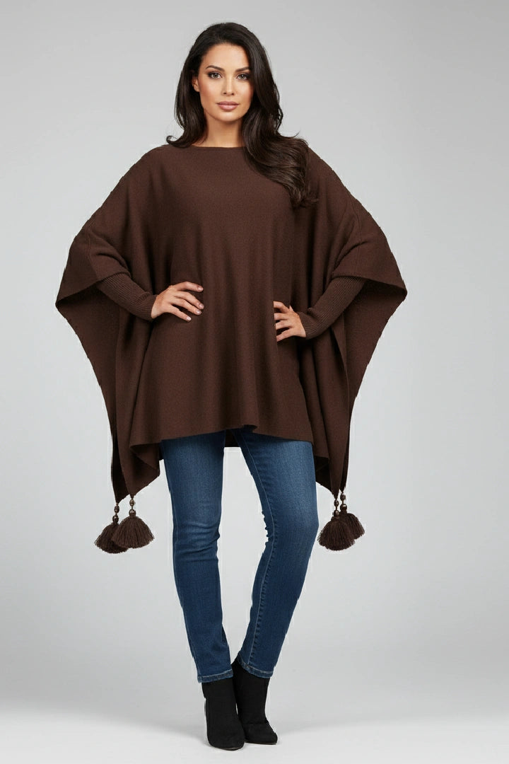 Womens Italian Batwing Jumper winter Poncho Ladies Knitted Cape Plus Size