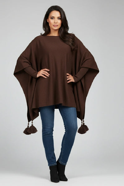 Womens Italian Batwing Jumper winter Poncho Ladies Knitted Cape Plus Size