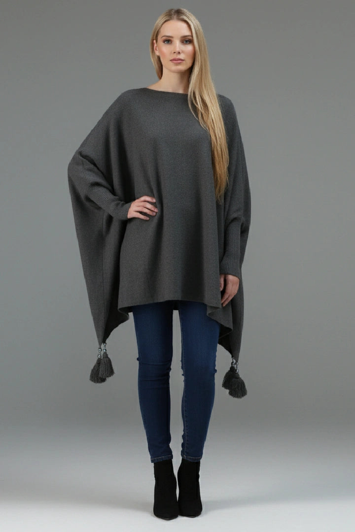 Womens Italian Batwing Jumper winter Poncho Ladies Knitted Cape Plus Size