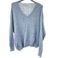Italian Relaxed Fit V Neck Lana Chunky Knit Jumper