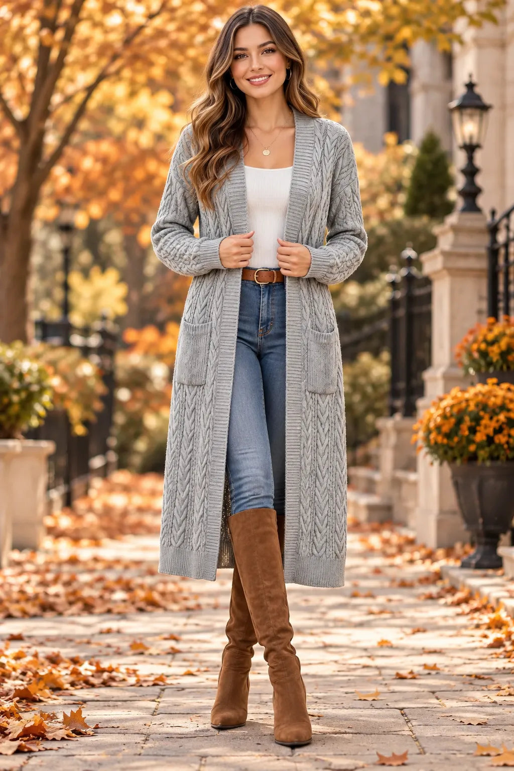 Chunky Knit Longline Cardigan