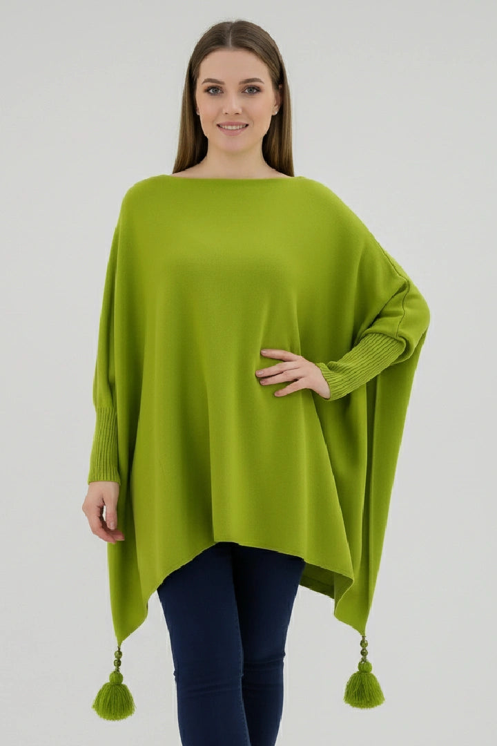 Womens Italian Batwing Jumper winter Poncho Ladies Knitted Cape Plus Size