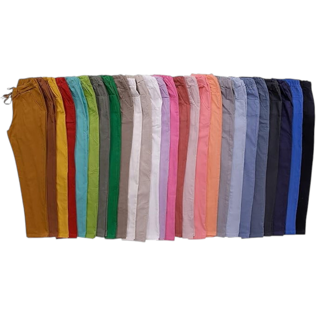 Made In Italy Plain Magic Pants