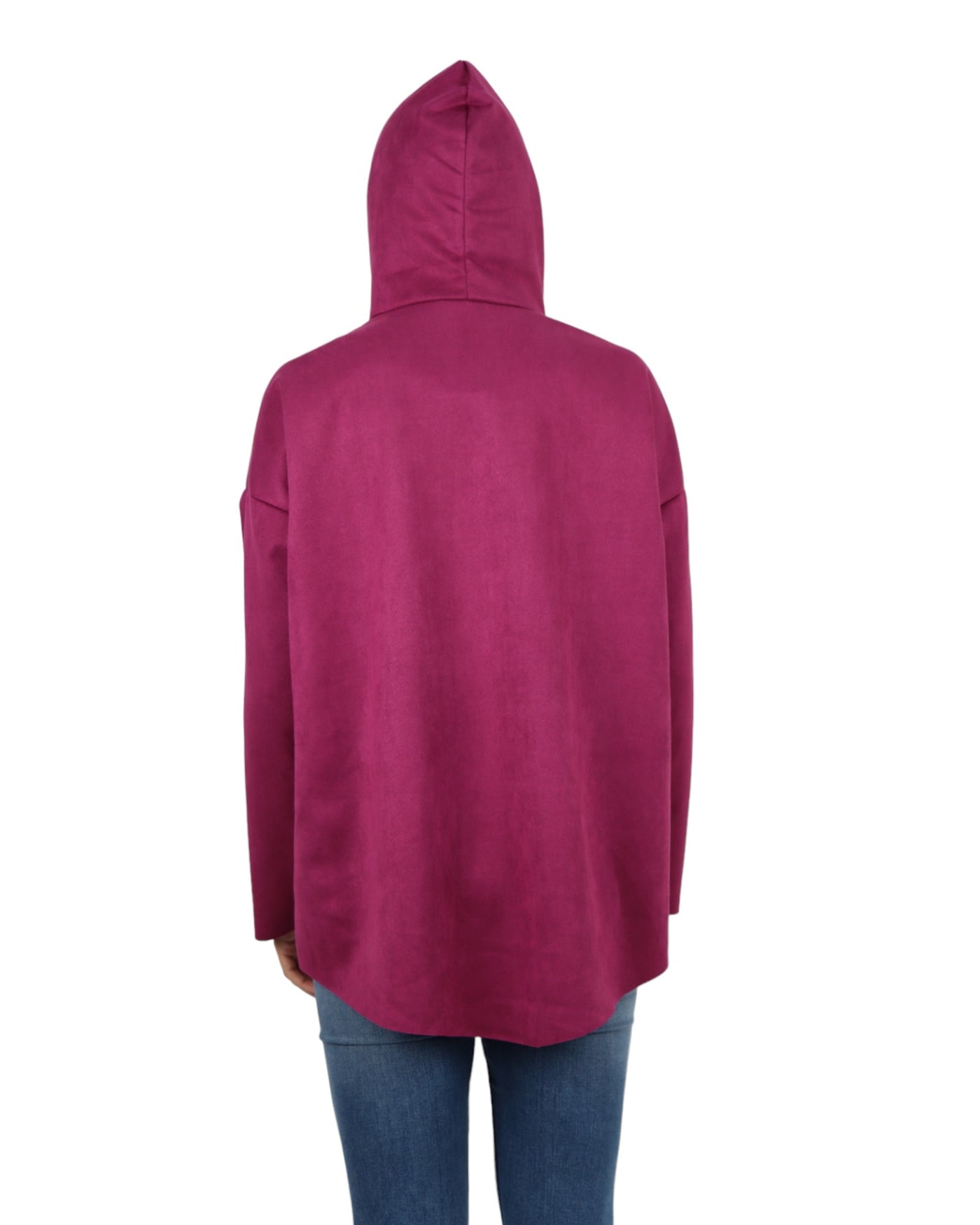 Made In Italy Suede Hooded Top