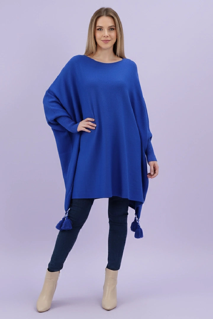 Womens Italian Batwing Jumper winter Poncho Ladies Knitted Cape Plus Size