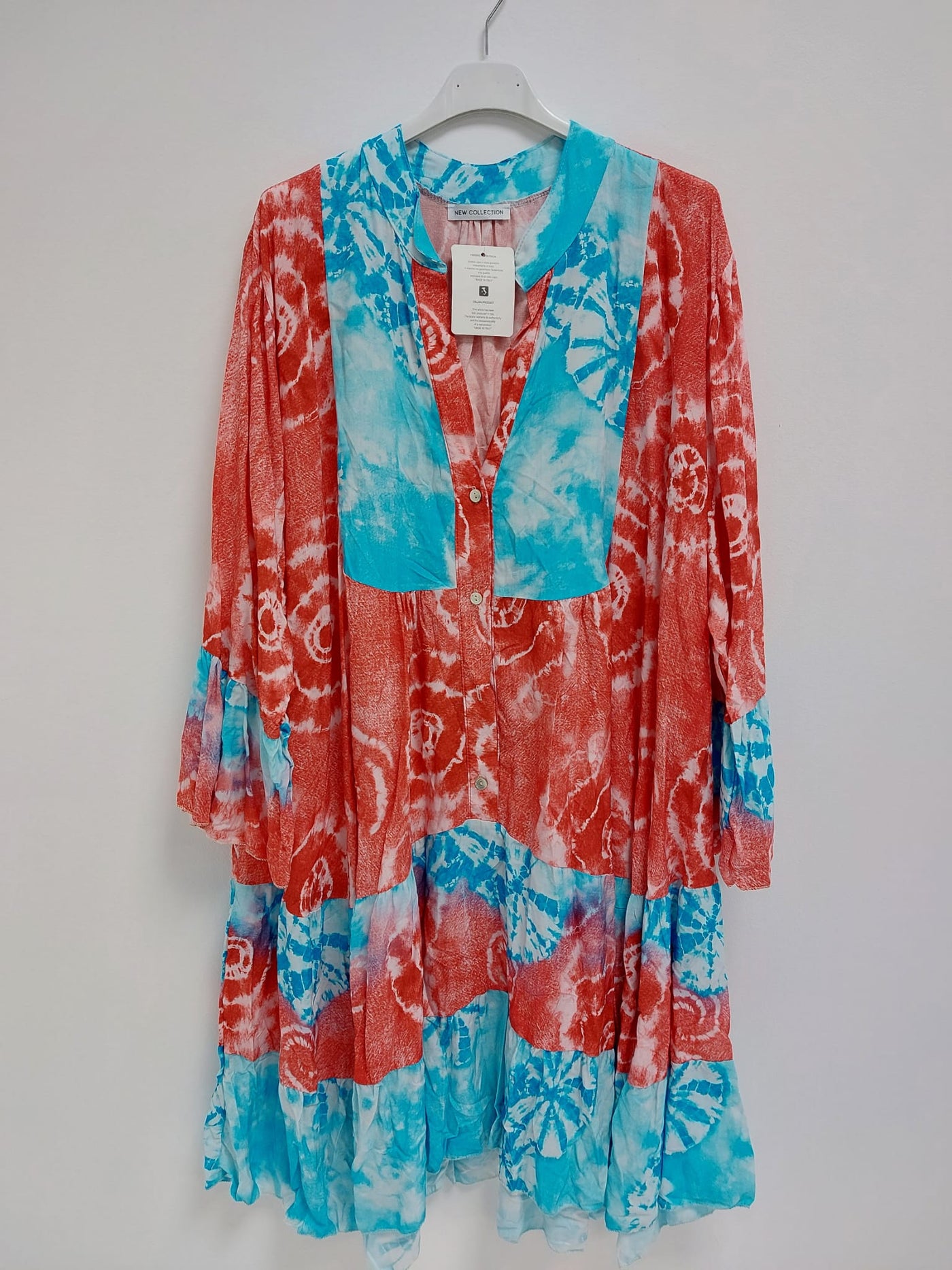 Made In Italy Tie Dye Print Dress