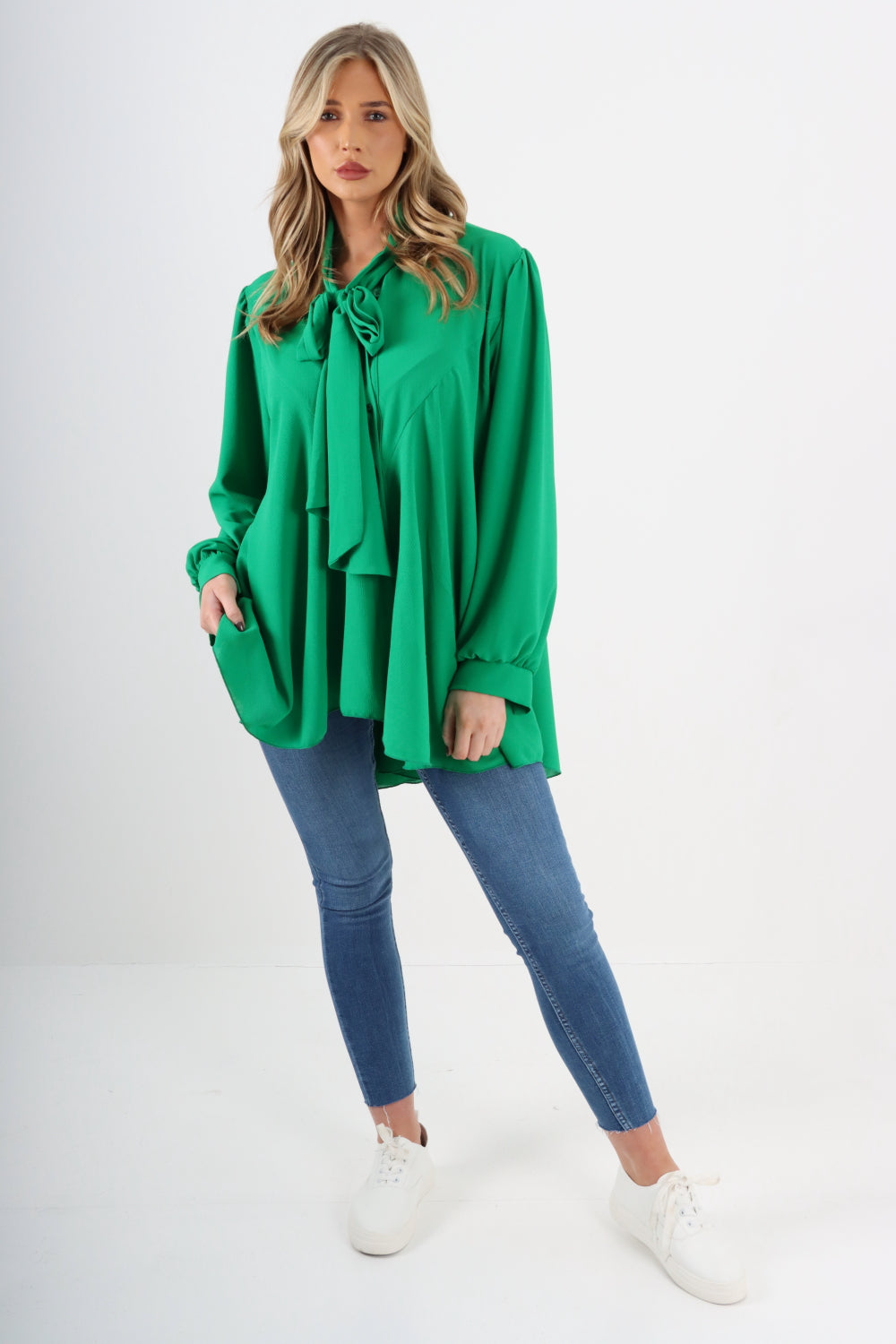 Made In Italy Bow Blouse Top