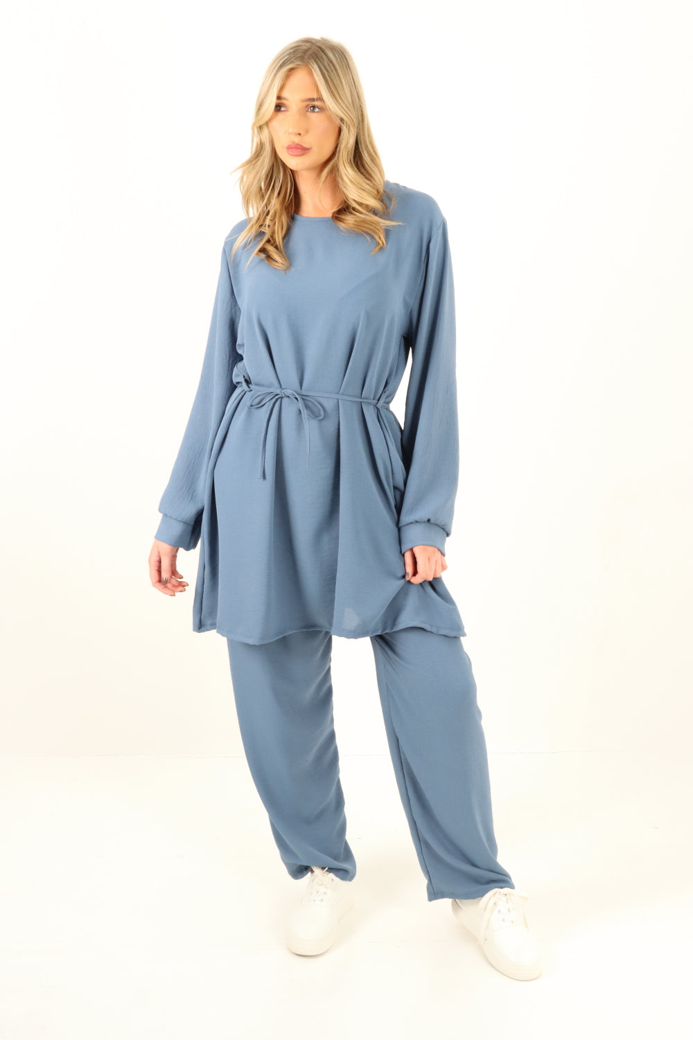 Made In Italy Long Tunic Top and Pants Co-Ord Set