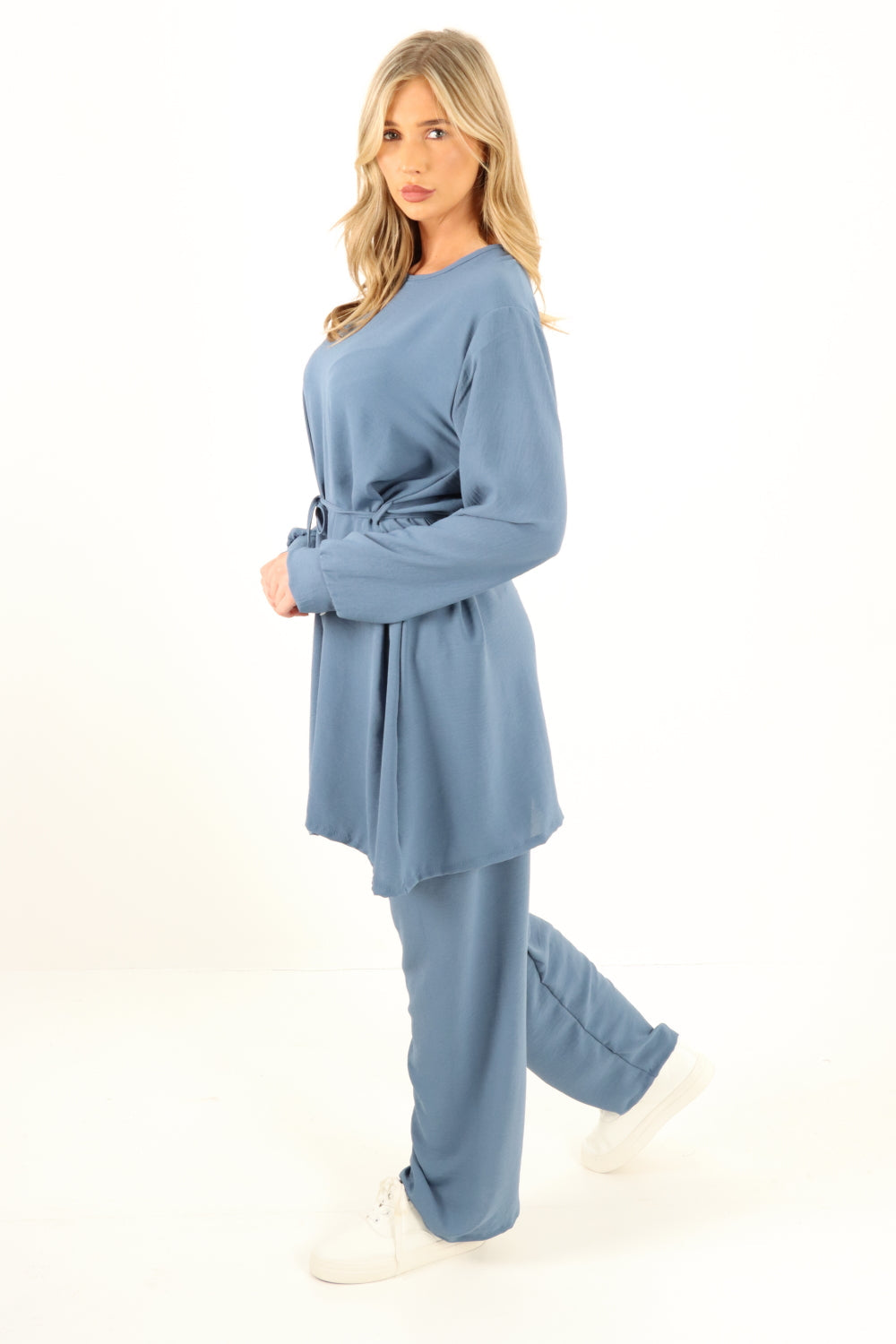 Made In Italy Long Tunic Top and Pants Co-Ord Set