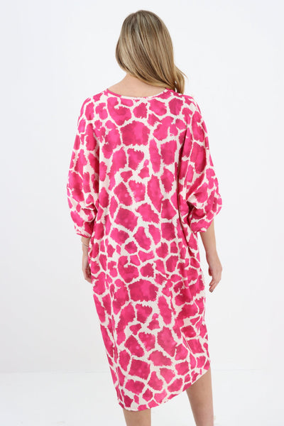 Made In Italy Animal Print Tunic Dress