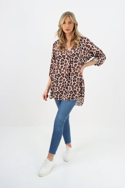 Made In Italy Animal Print Top